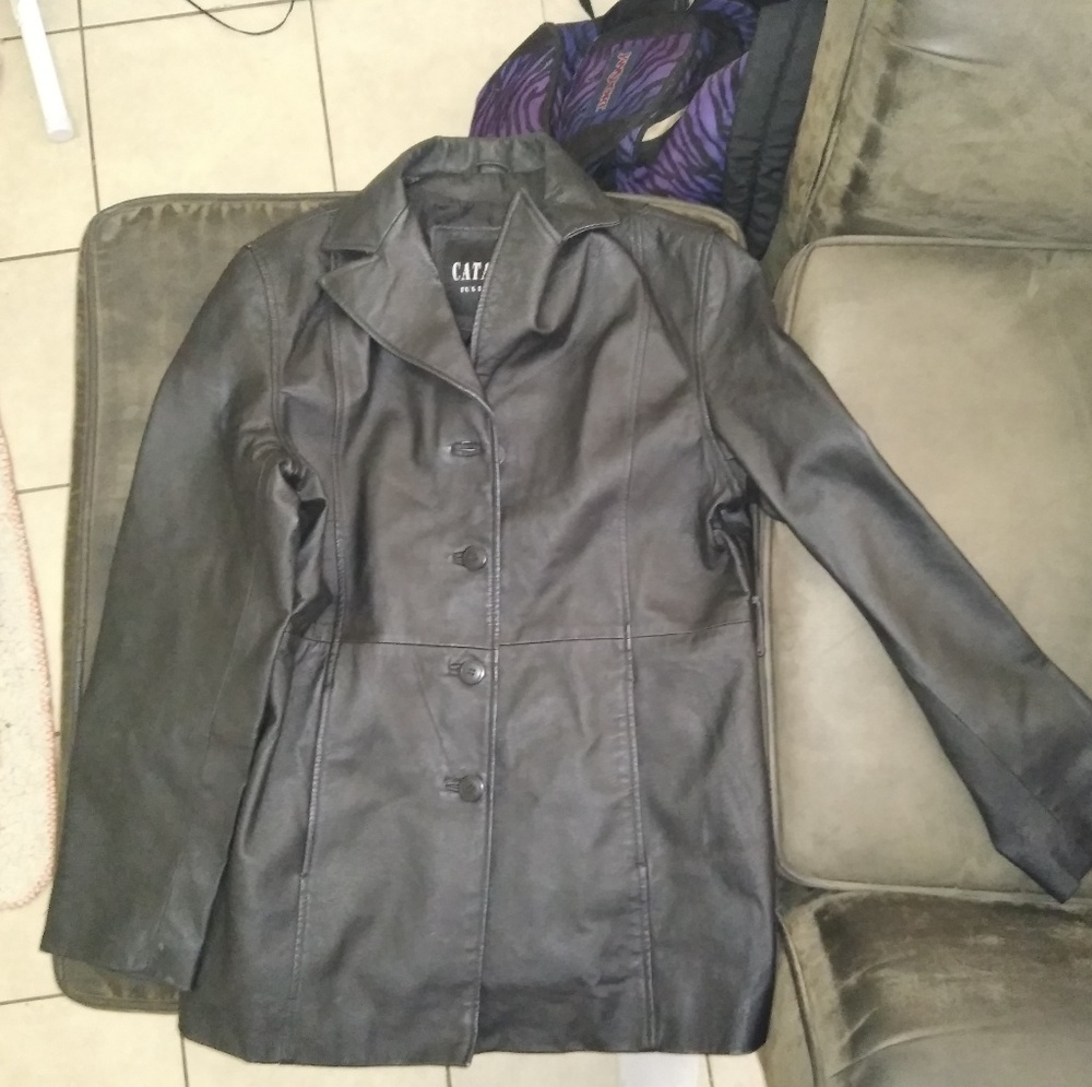 Catalani Leather Coat